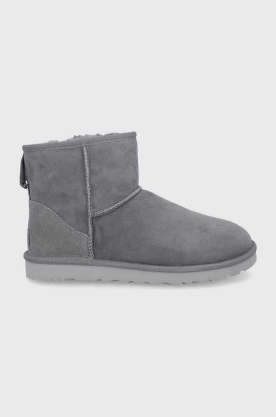 Замшеві чоботи UGG Classic Mini з утепленням сірий 1002072.DGRY