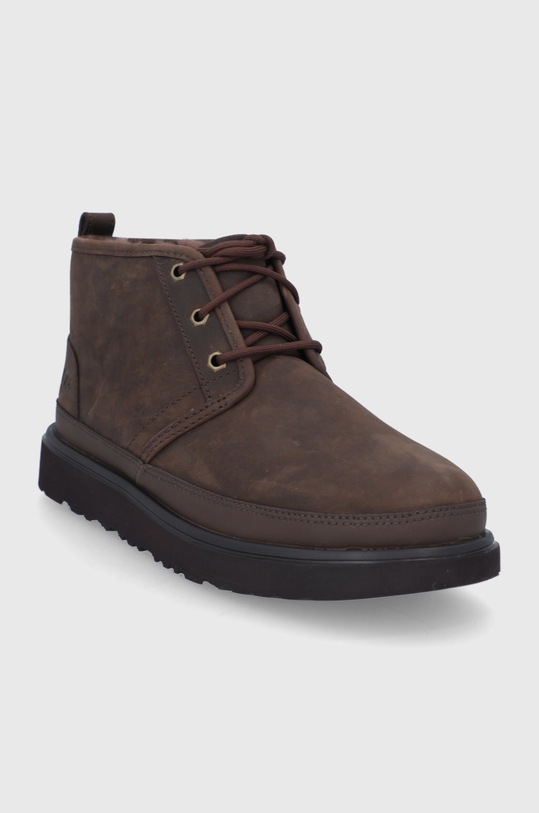 UGG buty skórzane Neumel 1120851.GRZ brązowy AW21