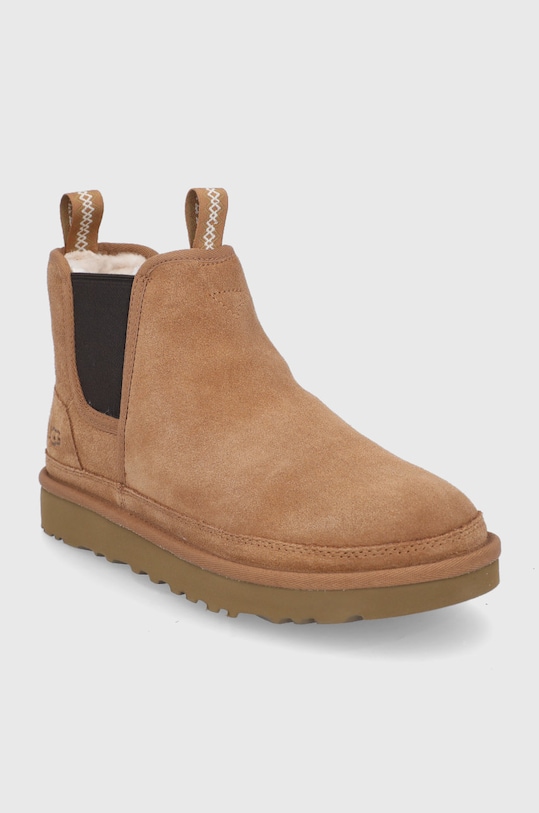 UGG ghete chelsea din piele întoarsă Neumel Chelsea 1121644.CHE maro AW21
