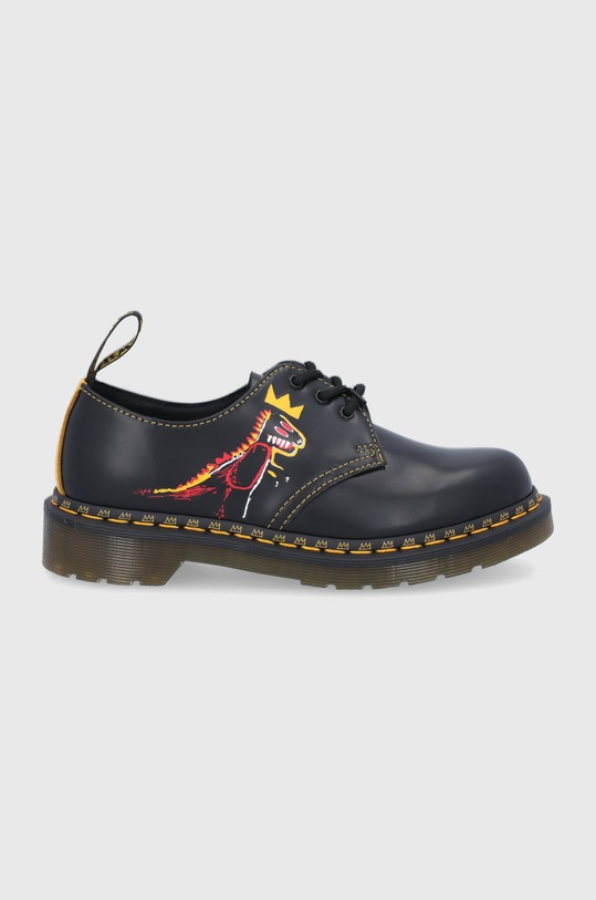 Dr. Martens Pantofi de piele 1461 Basquiat plat negru 27186001