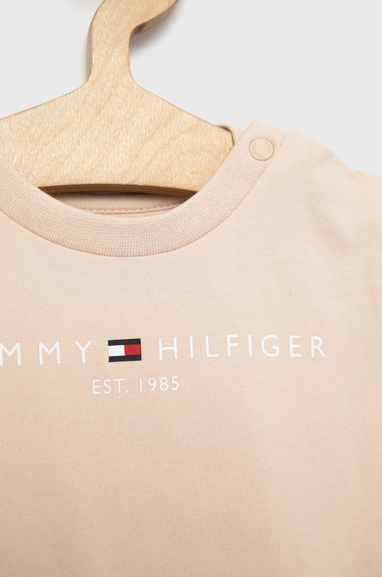 Chłopiec Tommy Hilfiger T-shirt niemowlęcy KN0KN01293.4890 beżowy