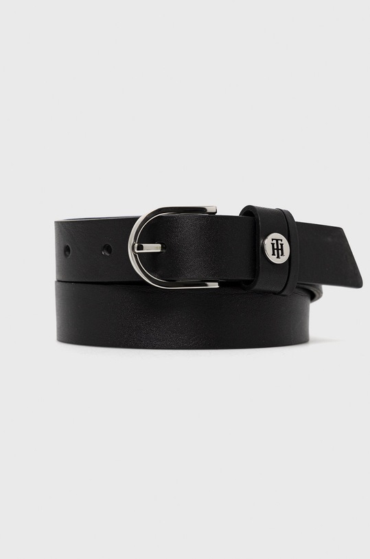 Kožený pásek Tommy Hilfiger černá AW0AW10074.4890