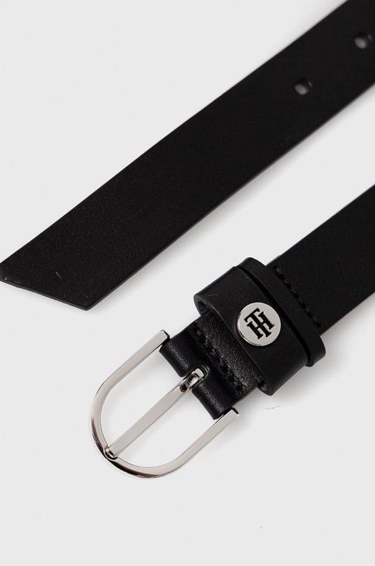 Kožený opasok Tommy Hilfiger AW0AW10074.4890 čierna AW21