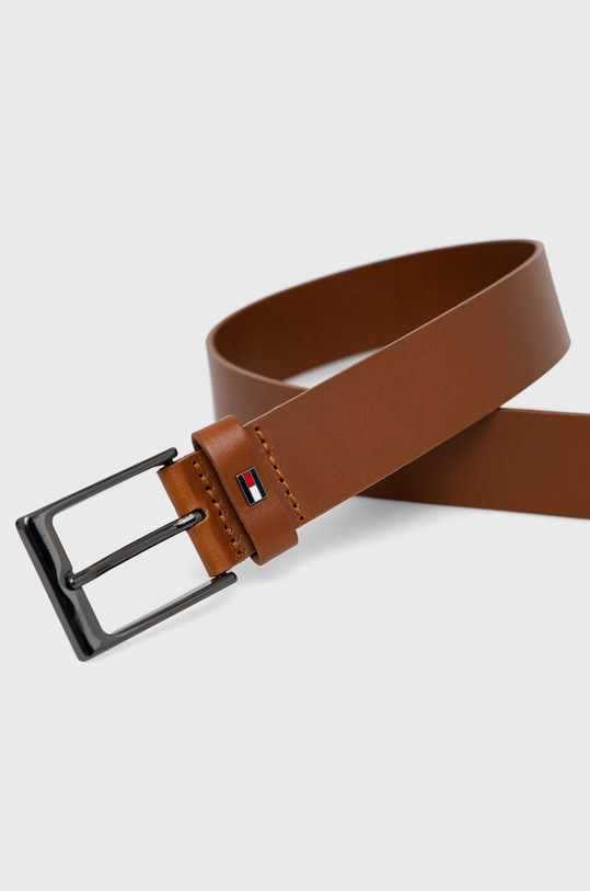 Tommy Hilfiger Pasek skórzany AM0AM07985.4890 brązowy AW21