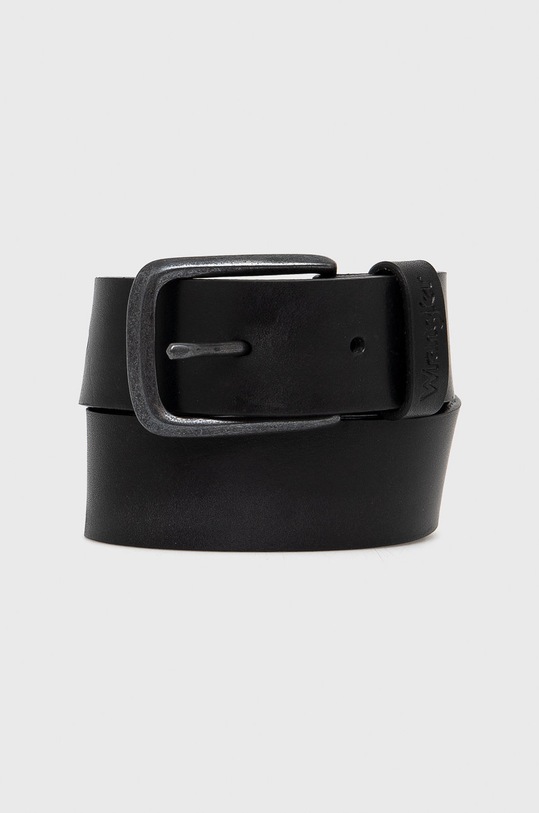 Kožený opasok Wrangler čierna W0E4U1100