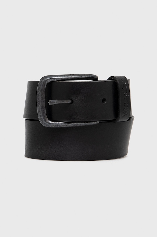 Kožený opasok Wrangler čierna W0E4U1100