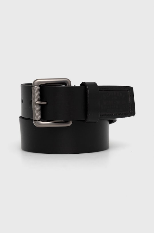 Δερμάτινη ζώνη Superdry μαύρο M9210091A.02A