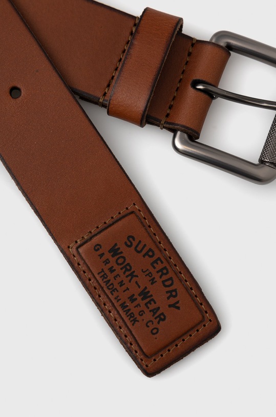 Superdry Pasek skórzany M9210091A.20O brązowy AW21