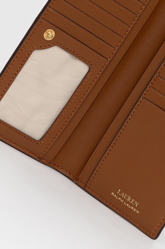 Δερμάτινο πορτοφόλι Lauren Ralph Lauren καφέ 432802917010