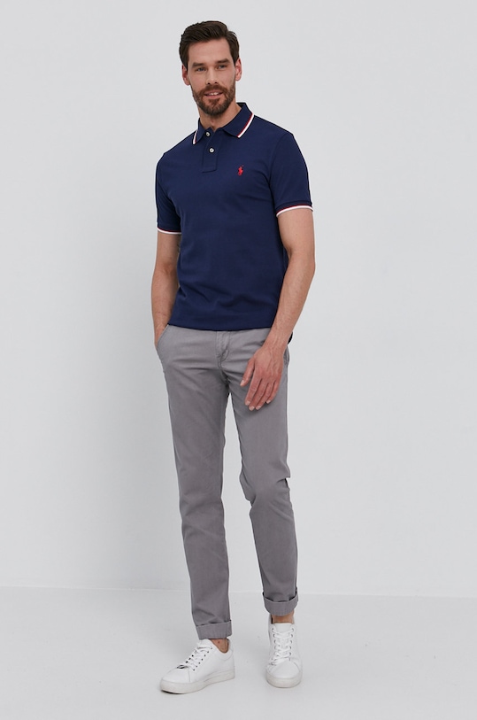 Πόλο Polo Ralph Lauren 710842621003 σκούρο μπλε AW21