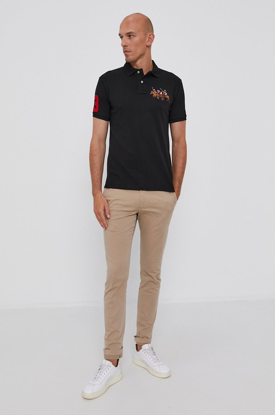Polo majica Polo Ralph Lauren 710814437001 crna AW21