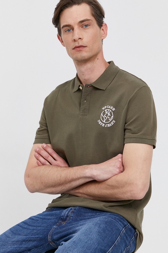 Pepe Jeans Polo bawełna zielony PM541763.736