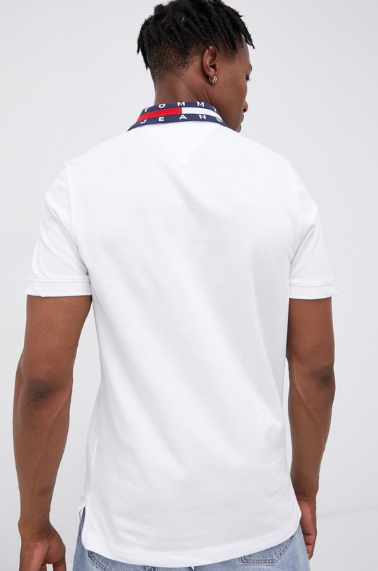 Одежда Хлопковое поло Tommy Jeans DM0DM06576.4890 белый
