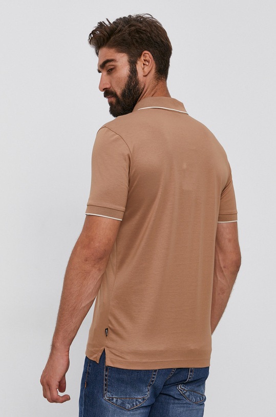 Oblečenie Bavlnené polo tričko Boss 50459486 béžová