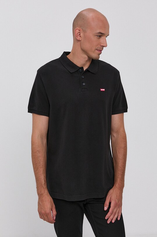 Levi's tricou polo 35883.0007 negru AW22