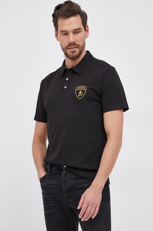 Поло LAMBORGHINI regular чёрный 71XBG002
