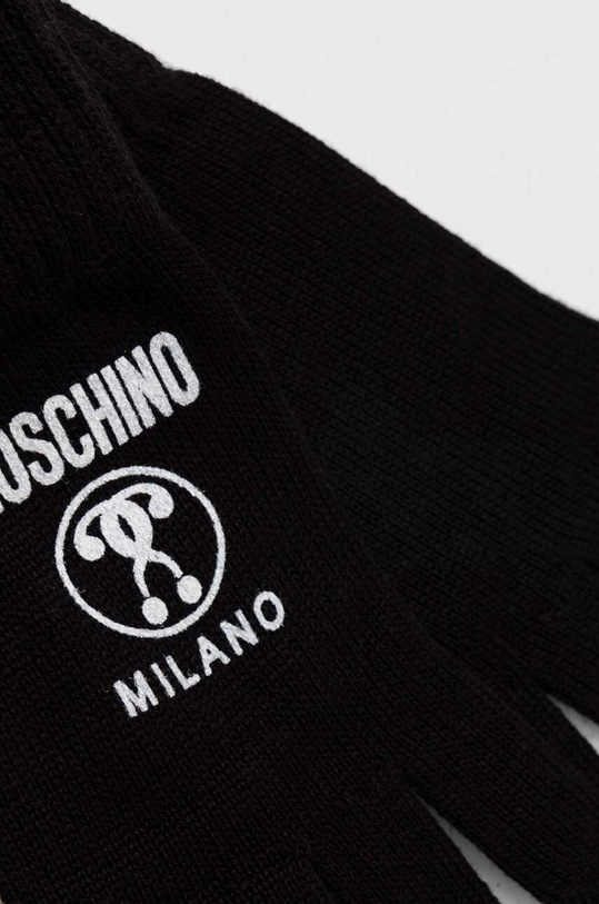 Moschino rękawiczki wełniane M2410.65252 czarny AW23