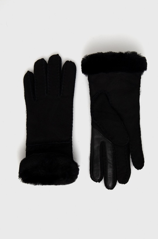 UGG Rękawiczki zamszowe gładkie czarny 17371