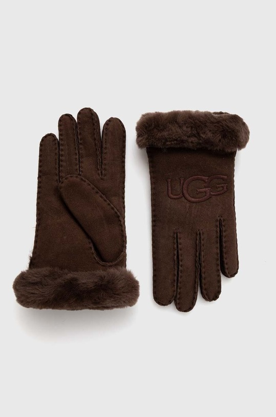UGG rękawiczki zamszowe brązowy 20931