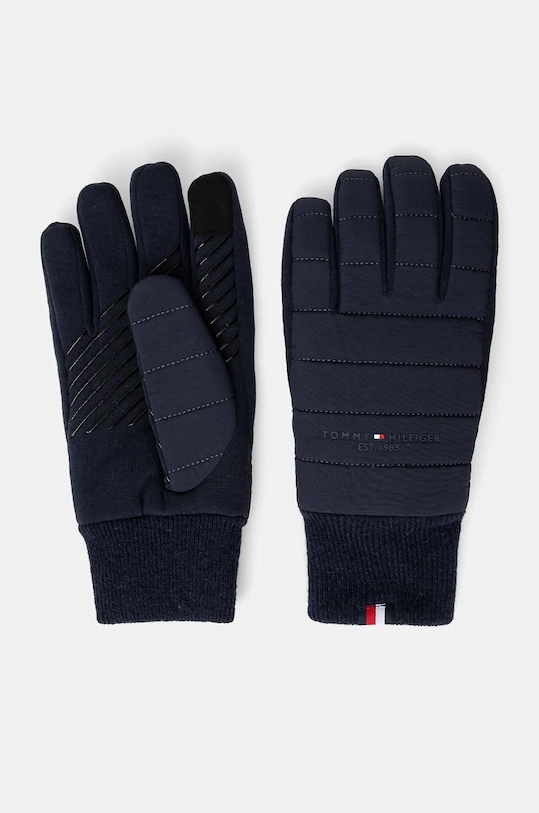 Rukavice z vlněné směsi Tommy Hilfiger s příměsí vlny námořnická modř AM0AM07884.4890