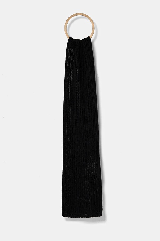 Calvin Klein Szalik z domieszką wełny dzianina czarny K60K608496.4890