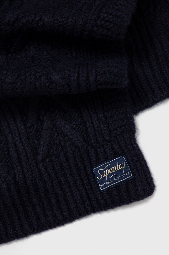 Superdry Szalik z domieszką wełny W9310045A.98T granatowy AW21