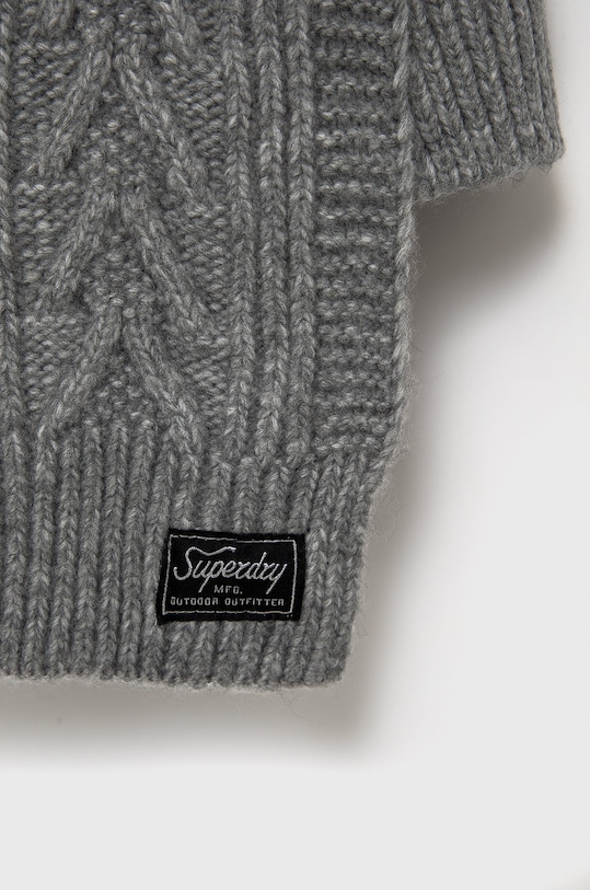 Šátek z vlněné směsi Superdry W9310045A.RCF šedá AW21