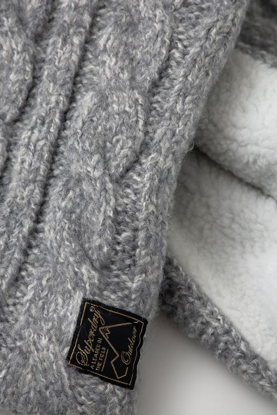 Akcesoria Superdry Komin z domieszką wełny W9310047A.UP8 szary