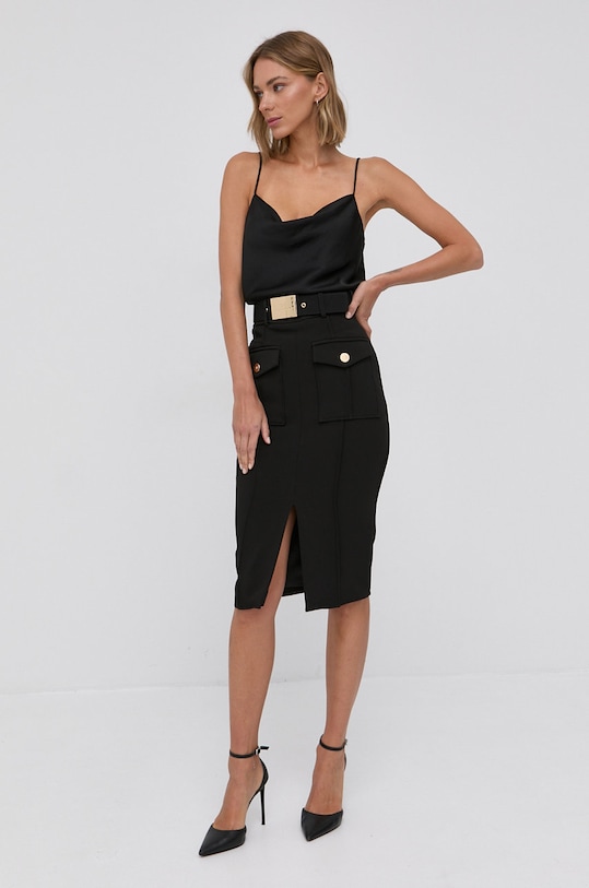 Elisabetta Franchi Spódnica GO46516E2 czarny AW21