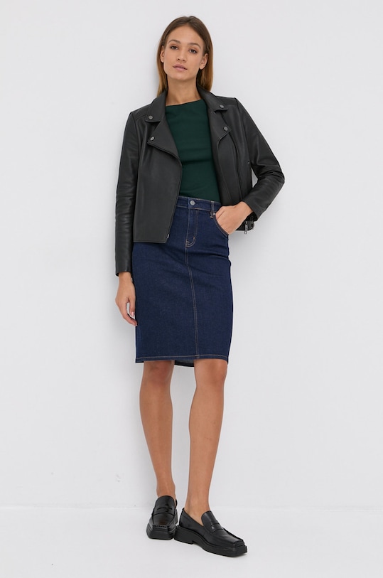 Τζιν φούστα Lauren Ralph Lauren 200813134001 σκούρο μπλε AW25