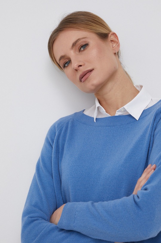 Sisley Sweter wełniany niebieski 1044M1C60.0G6