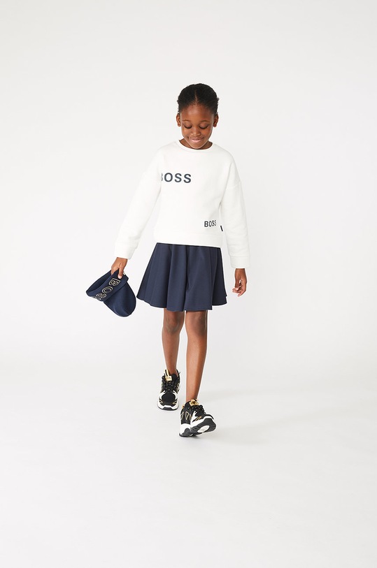 Dievčenská sukňa Boss s elastanom tmavomodrá J13106.156.162