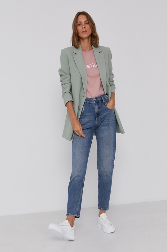 Calvin Klein Jeans Jeansy Mom Jean J20J216452.4890 J20J216452.4890 niebieski AW21