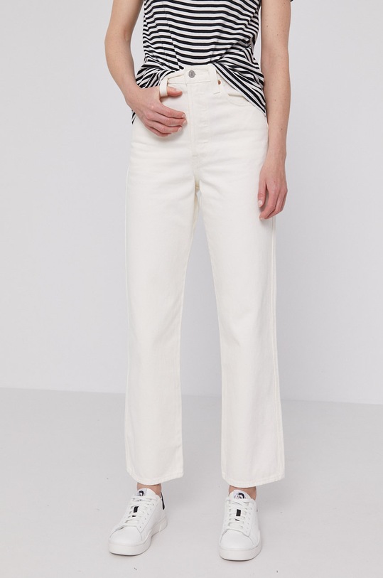 Levi's jeansy Ribcage beżowy A0979.0001