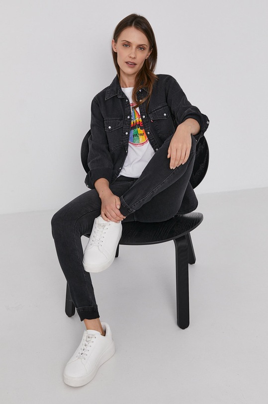 Wrangler jeansy SKINNY SOFT NIGHTS W28KZJ387 czarny AW21