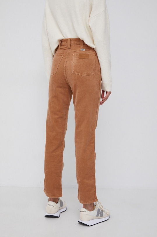 Odzież Wrangler Spodnie sztruksowe W2H2A2H20 brązowy