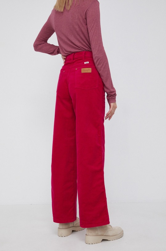 Odzież Wrangler Spodnie sztruksowe W2H5A2R09 różowy