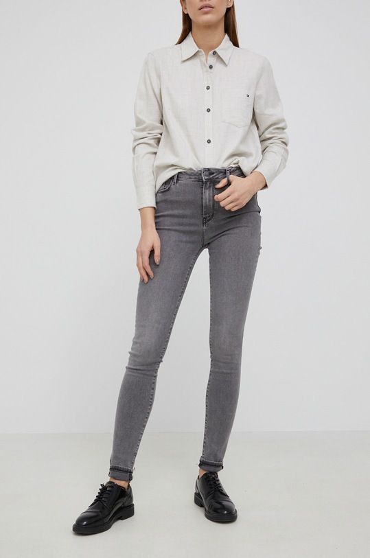 Džíny Tommy Hilfiger Planet friendly šedá WW0WW31420.4890