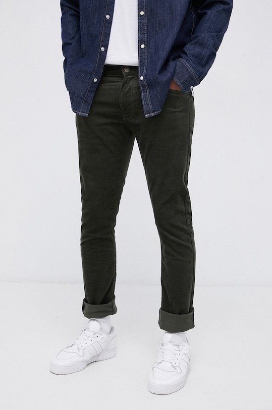 Lee Pantaloni de catifea cord drept verde L719RL61