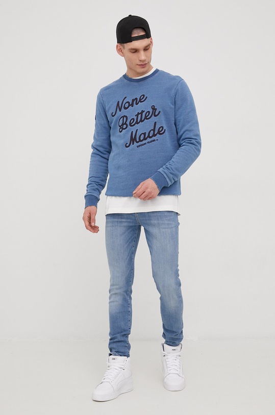 Superdry jeansy M7010114A.6HJ niebieski SS22