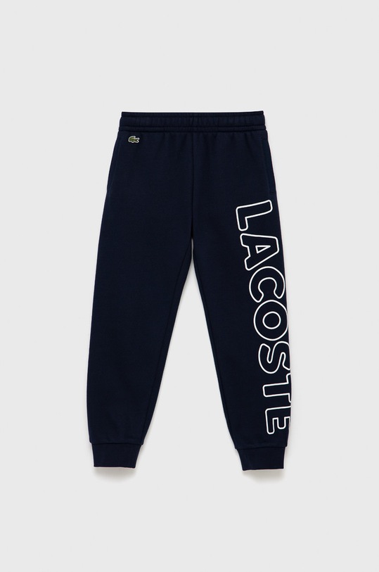 Detské nohavice Lacoste potlač tmavomodrá XJ6901