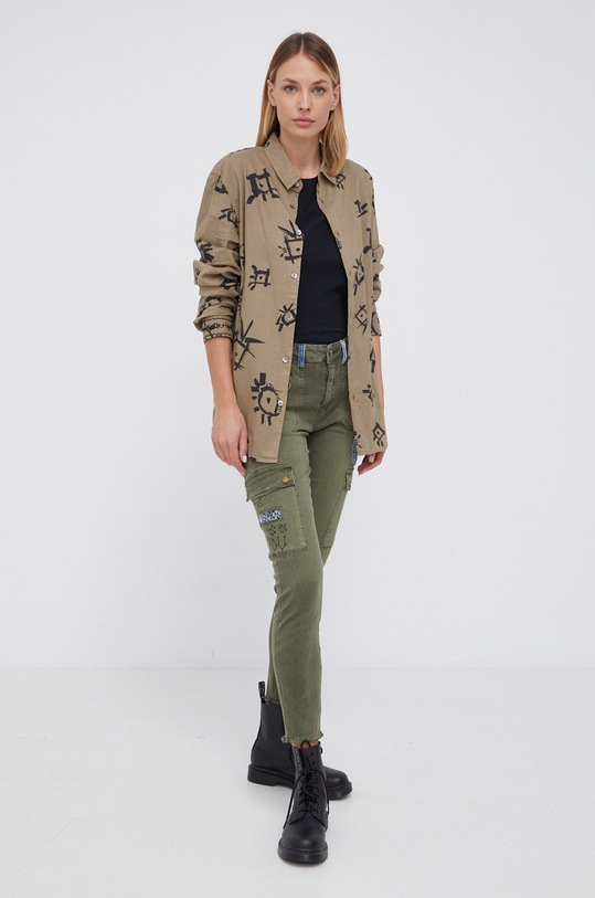 Desigual Spodnie 21WWPN11 21WWPN11 zielony AW21