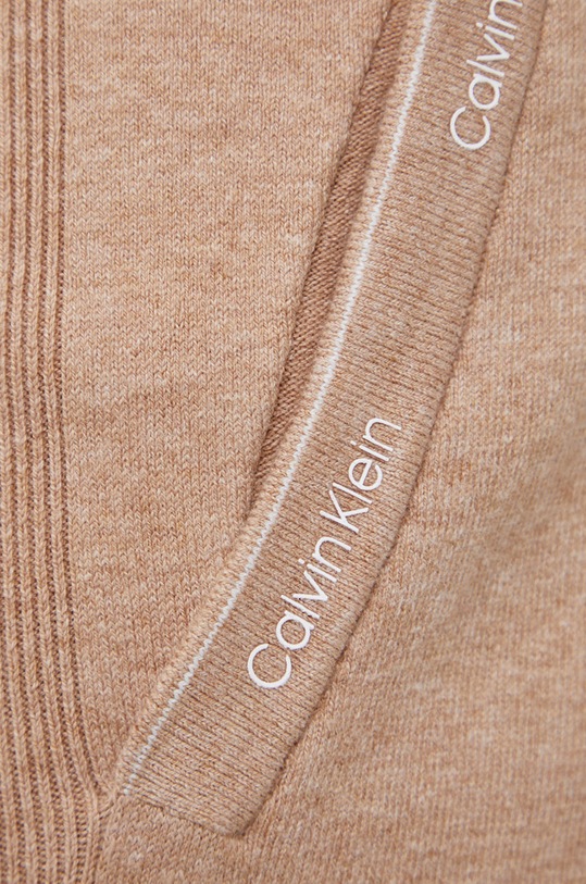 Kalhoty s příměsí vlny Calvin Klein hnědá K20K203347.4890