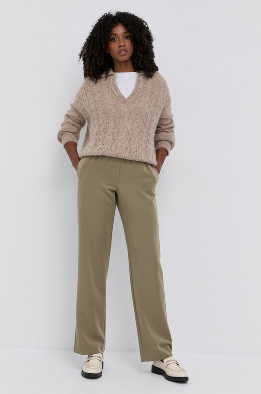 Samsoe Samsoe pantaloni F16304674 verde SS25