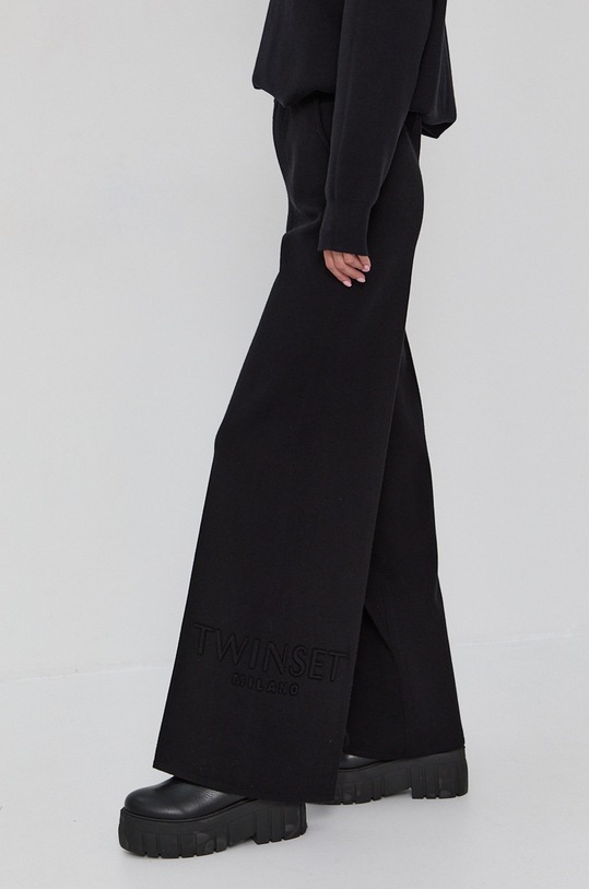 Nohavice Twinset s elastanom čierna 212TP3247