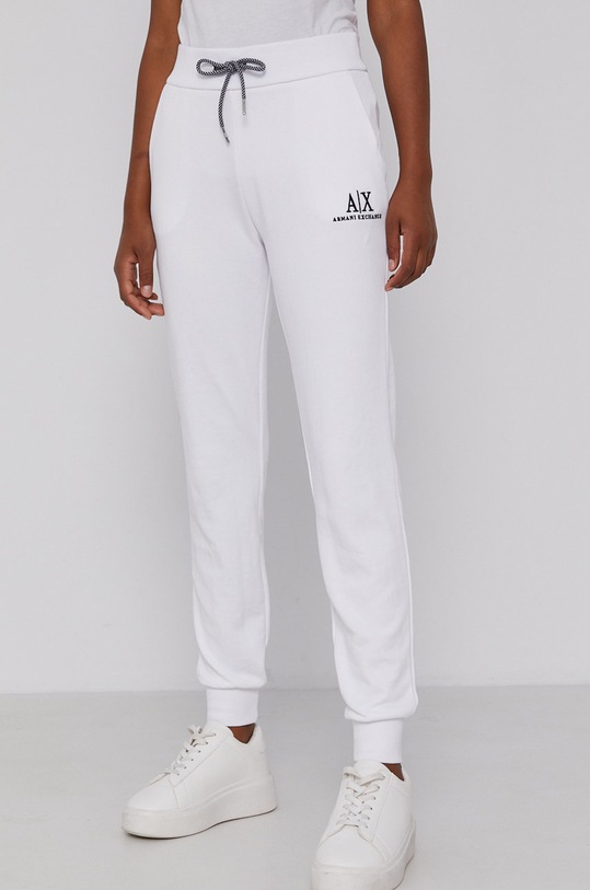Armani Exchange Spodnie 6KYP82.YJ3NZ dzianina biały 6KYP82.YJ3NZ