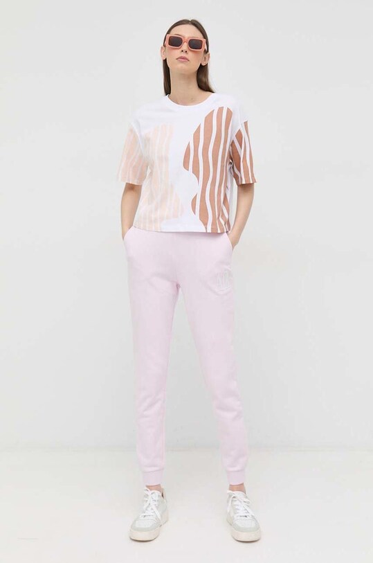 Bavlněné tepláky Armani Exchange 8NYPCX.YJ68Z růžová AW21