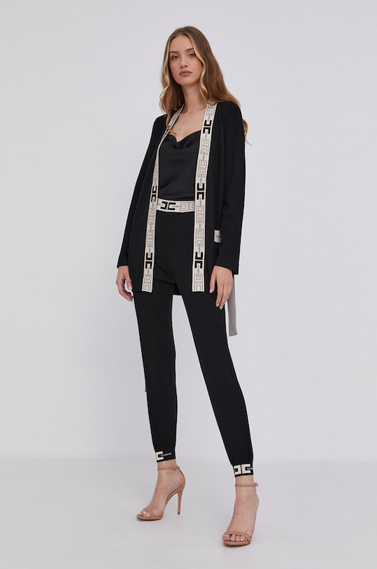 Elisabetta Franchi Spodnie KP20S16E2 czarny AW21