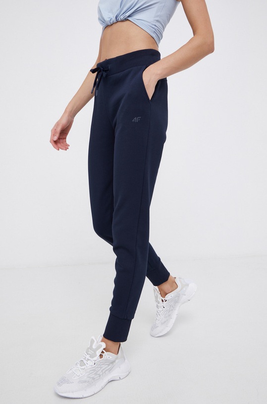 4F Spodnie dzianina granatowy NOSH4.SPDD351