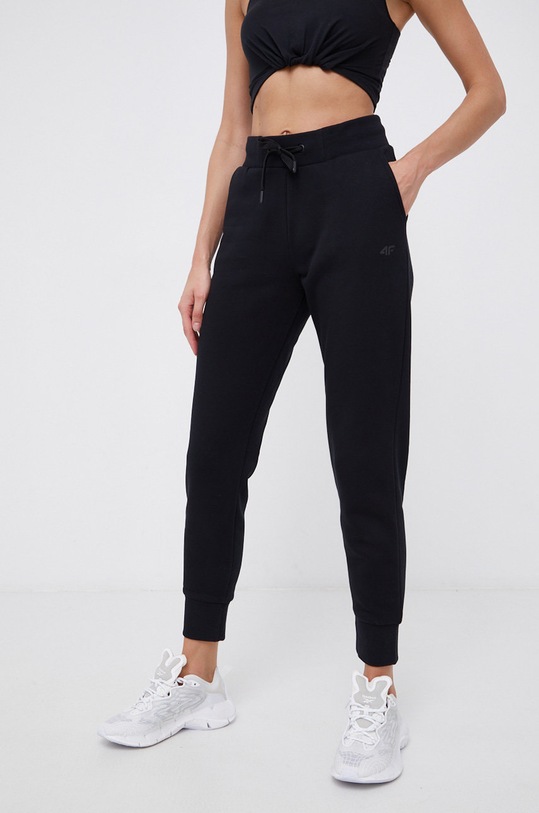 4F Spodnie dzianina czarny NOSH4.SPDD351